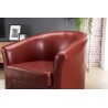 Fauteuil cabriolet KATE rouge pieds noirs - Style design / factory