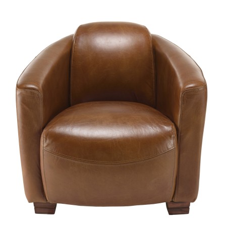Fauteuil OCTAVE CHICAGO marron vintage