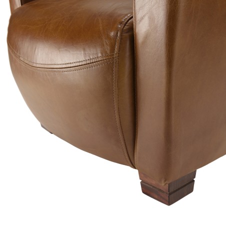 Fauteuil OCTAVE CHICAGO marron vintage
