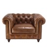 OCTAVE Vintage Brown Chesterfield Armchair | Baroque Style