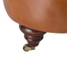 Fauteuil marron capitonné vintage OCTAVE