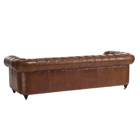 Canapé marron CHESTERFIELD capitonné vintage 3 places - OCTAVE