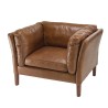 Fauteuil vintage en cuir marron OCTAVE MILANO