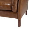 Canapé marron MILANO vintage cuir 3 places OCTAVE
