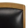 Teak and Black Leather Armchair DAK