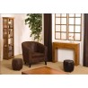 Modern Brown Teak Wood Console Table with 2 Drawers