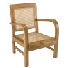 DAK Light Brown Mindi Armchair with Cane Seat