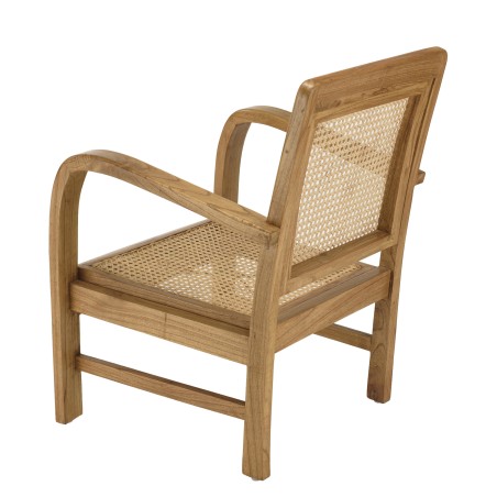 DAK Light Brown Mindi Armchair with Cane Seat