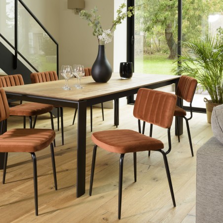 AGATHE Orange Velvet Chair - Trendy and Comfortable