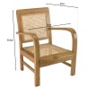 Fauteuil WALLY - Bois de Mindi et cannage clair