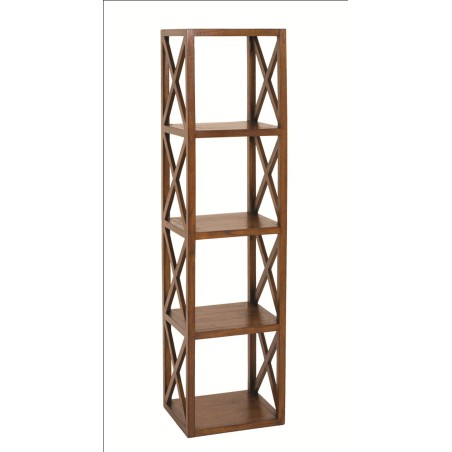 LORINE Brown Shelf Unit with 4 Compartments 40 cm - Mindi Wood