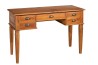 API - Brown Teak Wood Desk with 5 Drawers