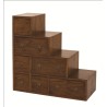 Meuble escalier LORINE - Bois Mindi marron petit modèle