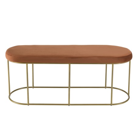 AGATHE Orange Velvet Bench - Chic and Comfortable