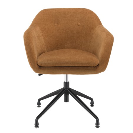AGATHE Orange Fabric Armchair - Comfortable Office Chair