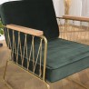 AGATHE Dark Green Velvet Armchair - Stylish Lounge Chair
