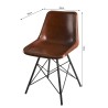 ROMAIN - Set of 2 Scandi Leather Chairs