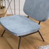 Chaise FANNY en velours bleu clair