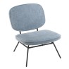 Chaise FANNY en velours bleu clair
