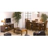 LORINE - Rectangular Dining Table in Brown with Extension, 160/200 cm