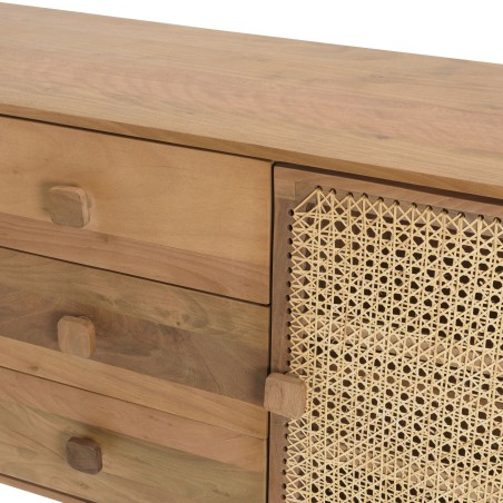 Buffet ISA - Bois de jamelonier et cannage