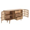 ISA - Brown Buffet 2 Doors 3 Drawers Jamelonier Wood and Cane