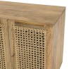 ISA Brown 5-Door Sideboard in Mango Wood with Cane - Bohemian Style
