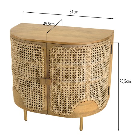 Buffet ISA marron 2 portes bois de manguier