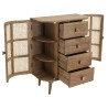 ISA Brown 2-Door Cabinet with 4 Drawers | Trendy Storage Solution