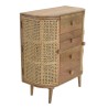 ISA Brown 2-Door Cabinet with 4 Drawers | Trendy Storage Solution