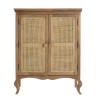 Meuble ISA - Buffet vintage en bois de jamelonier et rotin