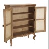 ISA Vintage Brown 2-Door Cabinet - Jamelonier Wood and Rattan