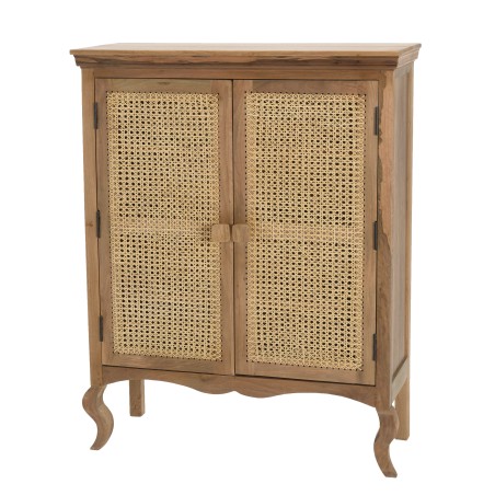 Meuble ISA - Buffet vintage en bois de jamelonier et rotin