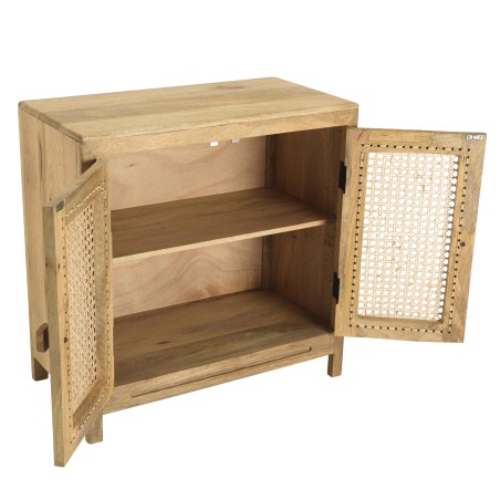 ISA Buffet - 2 Doors Mango Wood and Rattan Natural Color