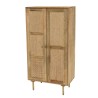 Meuble haut ISA en bois de manguier et rotin