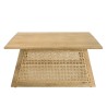 Table basse ISA - Bois de manguier et cannage