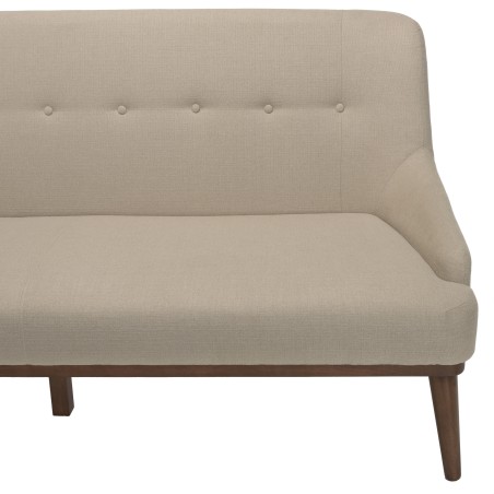 NELSON Beige 2-Seater Sofa with Wooden Legs - Comfortable and Stylish