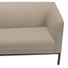 NELSON Beige 3-Seater Sofa with Black Metal Legs