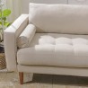 NELSON Beige 4-Seater Sofa with Wooden Legs - Large Comfortable Couch