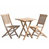 Ensemble de jardin en bois teck 2 personnes