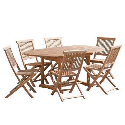 Teak Wood Garden Furniture Set - Premium Outdoor Dining Set